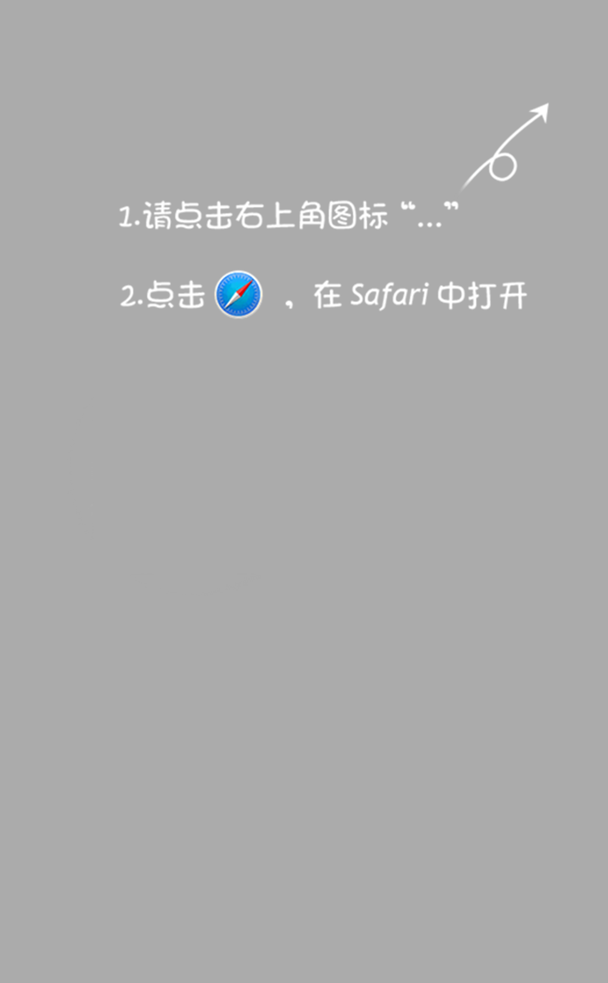 请在 Safari 中打开